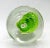 Green Lynn D. Dinning Signed Art Glass Green Swirl and Air Bubble Blown Paperweight For Sale - Image 8 of 12