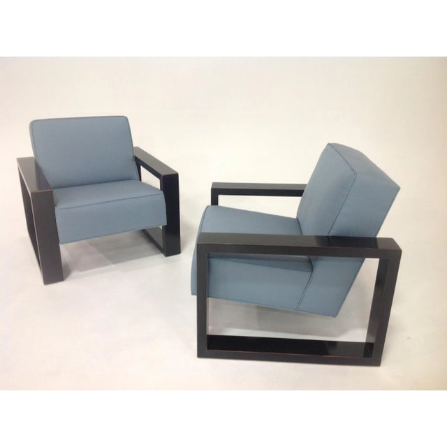 1990s Modern Pair of Lounge Chairs For Sale - Image 5 of 5