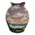 Late 20th Century Native American Hand-Painted Pottery Vase, Dawn Nature Scene, 18.5"h For Sale