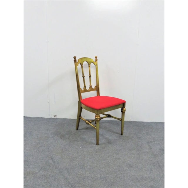 Mid 20th Century Hollywood Regency Gold Gilt Side Chair For Sale In Philadelphia - Image 6 of 6