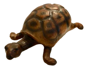 Large Leather Covered Turtle Sculpture