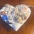 White Seashell Encrusted White Heart Mosaic Heart Door Hanger Nautical Coastal Home Accent For Sale - Image 8 of 9