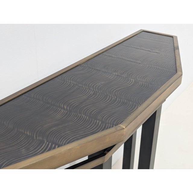 Bespoke Brass Console Table For Sale - Image 11 of 13