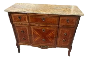 Antique French Marble Top Commode
