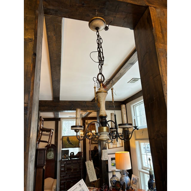 Vintage Style 3 Light Chandelier For Sale In Chicago - Image 6 of 9
