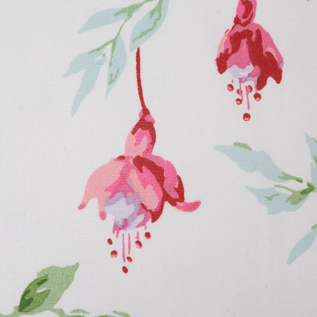 Contemporary Contemporary Garden Gate Chintz Lumbar Pillow in Magenta For Sale - Image 3 of 5