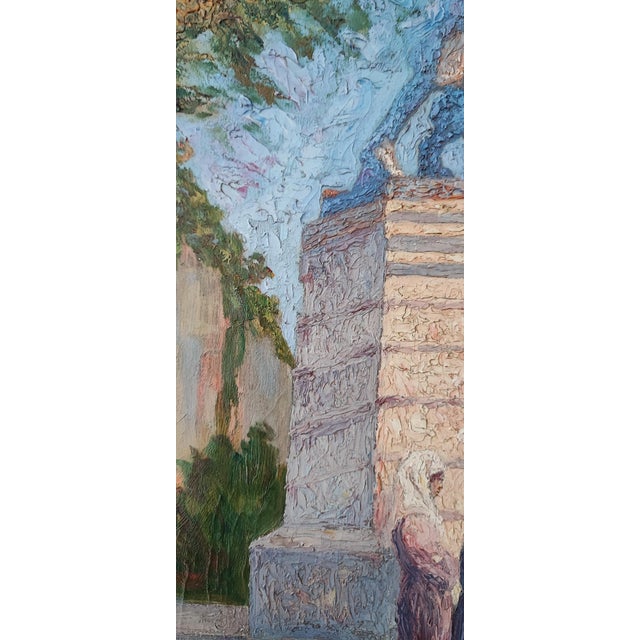 Charles Andréani, Personnages Orientaux devant la statue Diane, Oil on Canvas, Framed For Sale - Image 6 of 13