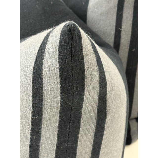 Eastern Accents Black + Stripe Strip Pillows, Pair For Sale - Image 11 of 12