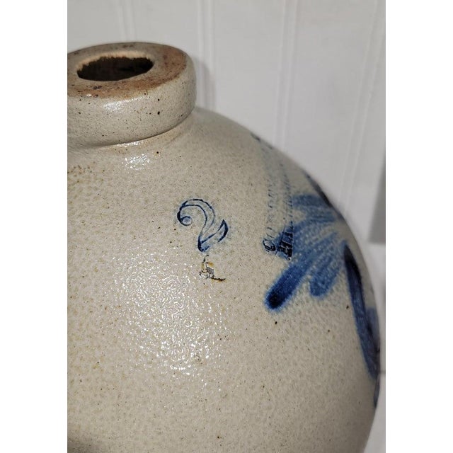 Early 19thc Decorated Stoneware Pennsylvania Jug For Sale - Image 9 of 9