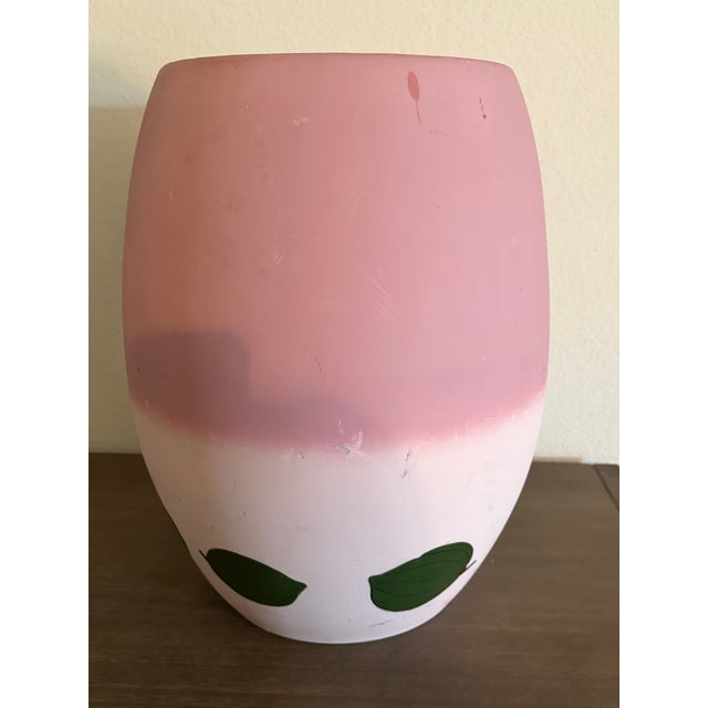Dark Pink Late 20th Century "Calabasas" 17.5" Large Ceramic Pot by Navajo Artist R C Gorman For Sale - Image 8 of 14