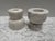 Timeless, elegant, white and gray alabaster candleholders. What makes these interesting and unique is that one side can...