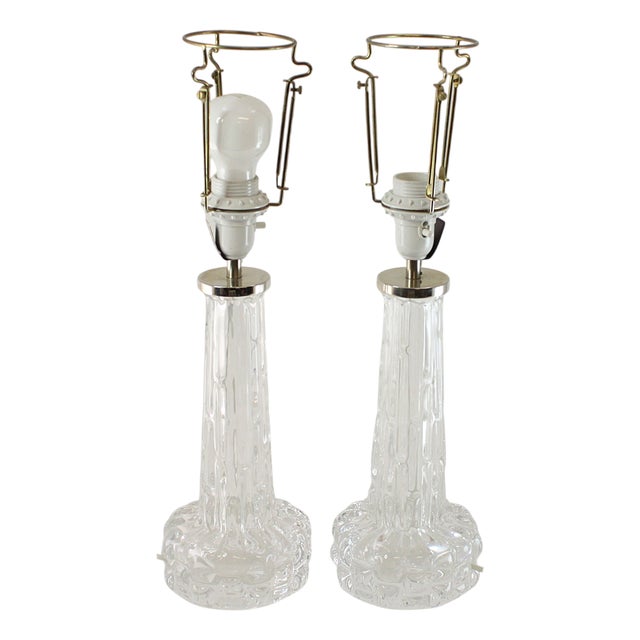 RD2052 Table Lamps by Carl Fagerlund for Orrefors, 1960s, Set of 2 For Sale
