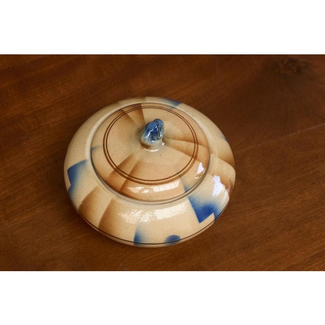 Vintage Bauhaus Style Lidded Studio Pottery Bowl, 1930s For Sale - Image 4 of 10