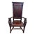 Late 19th Century Figural Carved Jacobean Style Throne Armchair With King and Queen For Sale