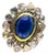 Bochic “Orient” Vintage Rose Cut Diamond & Tanzanite Ring Set 18K Gold & Silver For Sale