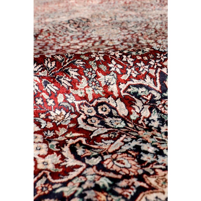 Pasargad Home Azerbaijan Red Silk Area Rug- 9' 3" X 12' 1" For Sale - Image 4 of 6