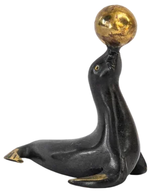 Small Playing Seal Figurine by Walter Bosse, 1950s