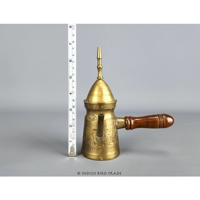 Wood Vintage Middle Eastern Arabic Dallah Coffee Pot For Sale - Image 7 of 7