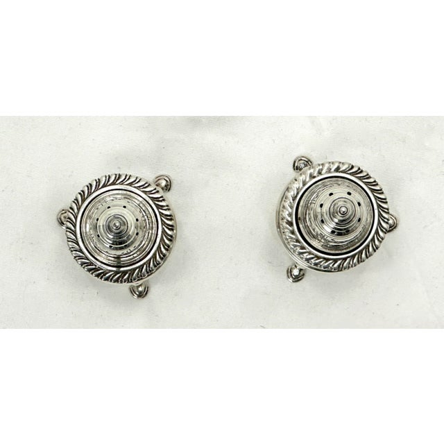 Metal Fine Quality Antique American Sterling Silver Salt & Pepper Shakers by Redlich Company New York For Sale - Image 7 of 12