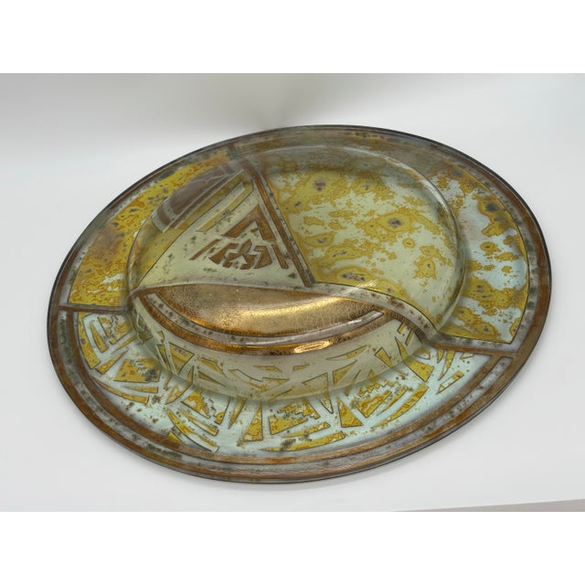Salvatore Polizzi Monumental Salvatore Polizzi Art Glass Centerpiece ‘Southwest Platter’, Circa 1980s For Sale - Image 4 of 11