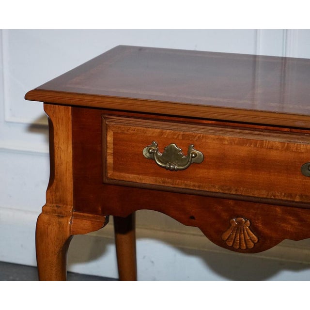 Georgian Walnut Console Table on Cabriole Legs, 1980s For Sale - Image 5 of 15