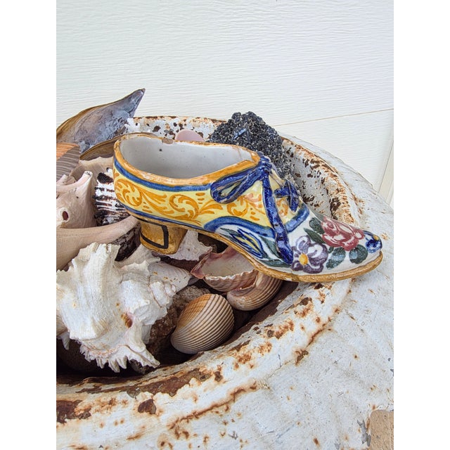 French Faience Tin Glazed Shoe For Sale - Image 10 of 11