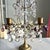 1920s Beautiful 5-arm French Girandole crystal candelabra with purple accents // table chandelier // brass and crystal candle holder // amethyst For Sale In Kansas City - Image 6 of 12
