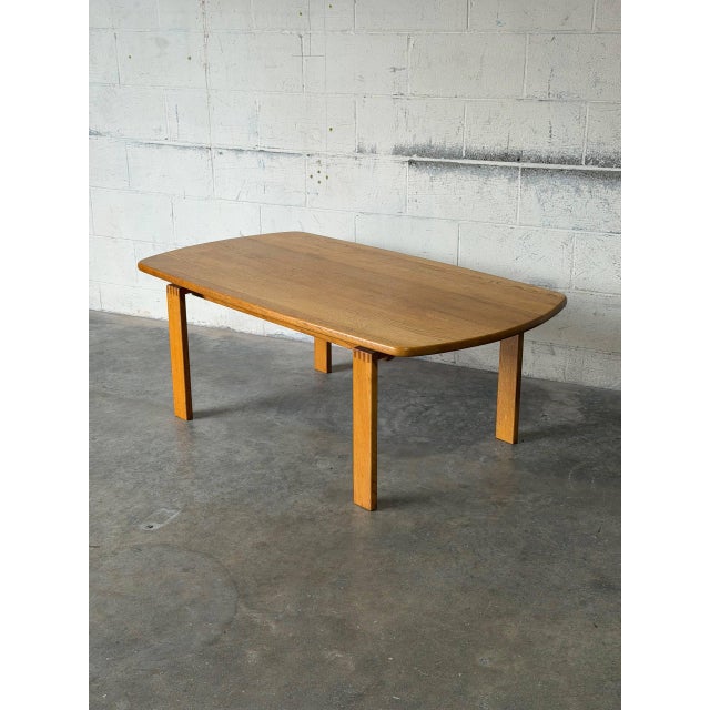 Brown Oak Coffee Table Mid-Centuryl Modern Mid-Century Modern 1970s For Sale - Image 8 of 11