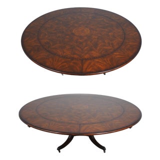 Theodore Alexander Large Round Mahogany Dining Room Table For Sale