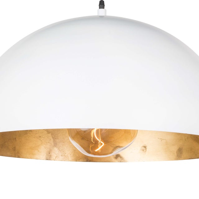 Regina Andrew Sigmund Pendant Large in White and Gold For Sale - Image 4 of 5