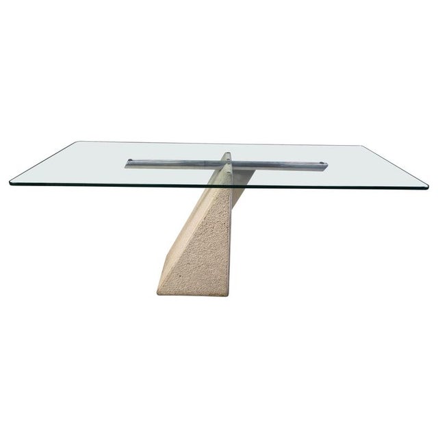 Concrete Dining Table by Giovanni Offredi for Saporiti, 1970s For Sale - Image 13 of 13
