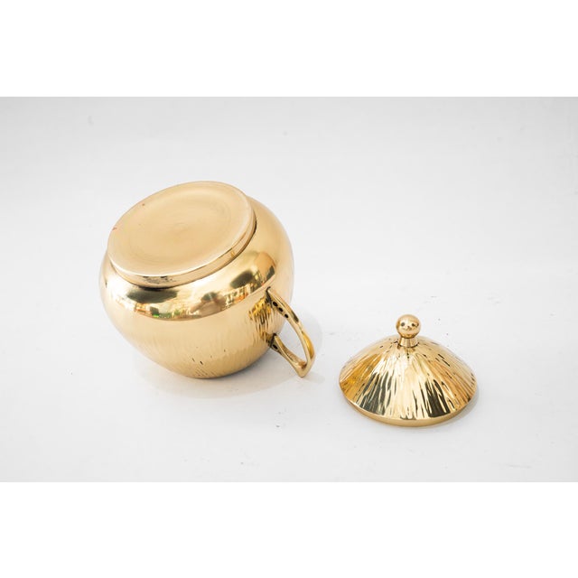 Gold Art Deco Hammered Sugar Bowl, Vienna, Austria, 1920s For Sale - Image 8 of 11