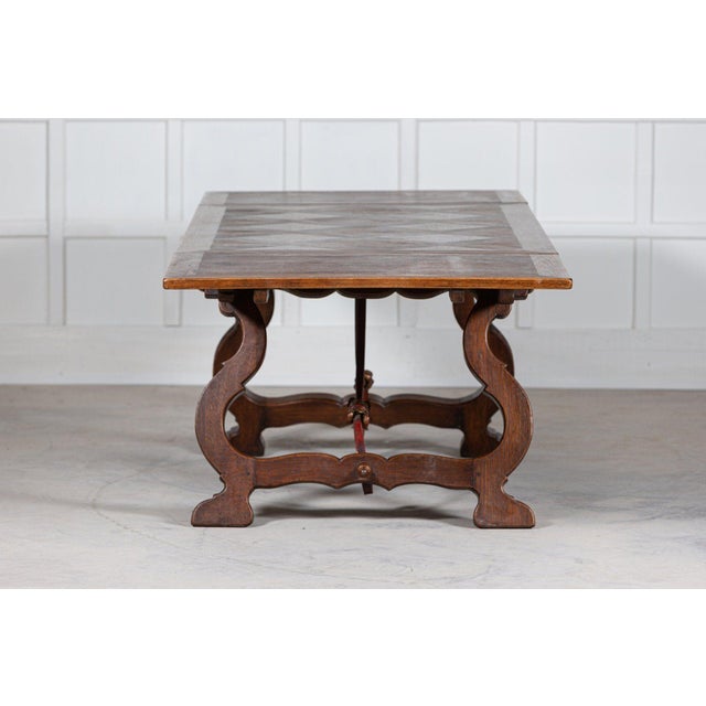 Spanish Extending Oak & Iron Dining Table, 1940s For Sale - Image 6 of 18