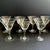 A refined set of 7 midcentury chapagne / tall sherbet glasses in the Willow Moon pattern by Pioneer, Japan, showcasing...