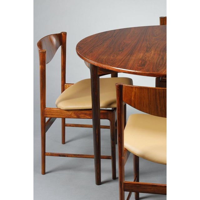 Rosewood Dining Table with Extension Leaf and Chairs by Ib Kofod-Larsen, 1960, Set of 7 For Sale - Image 18 of 18