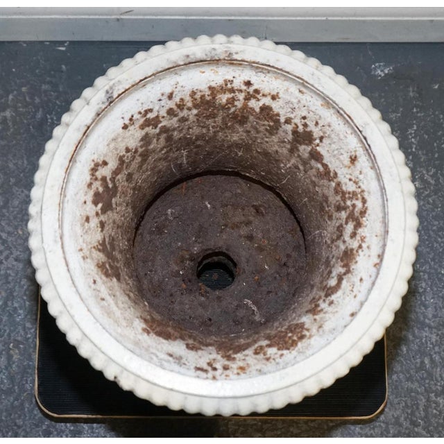 Victorian Painted Cast Iron Urn For Sale - Image 11 of 13