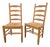 Vintage Brutalist Wicker Ladder Chairs in the style of Charlotte Perriand, 1960s, Set of 2 For Sale