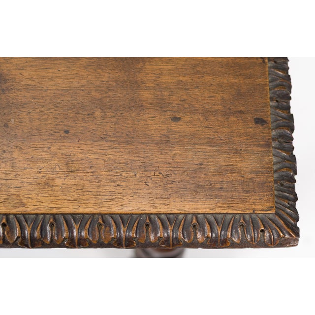 19th Century Italian Walnut Barley Twist Library / Writing Table For Sale - Image 4 of 11