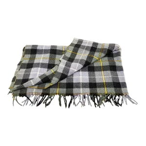 Mid-Century Modern French Wool Plaid Blanket
