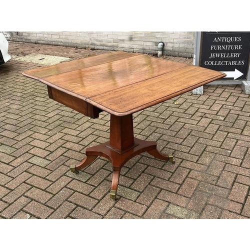 Victorian Mahogany Coffee Table with Drop Sides and Drawer For Sale - Image 11 of 13