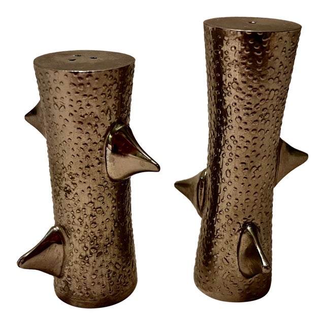 1990s Michael Aram "Thorns" Salt and Pepper Shaker Set For Sale
