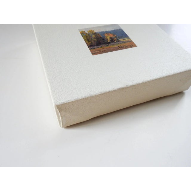 Tiny Impressionist Landscape Painting by John Horejs For Sale - Image 4 of 5