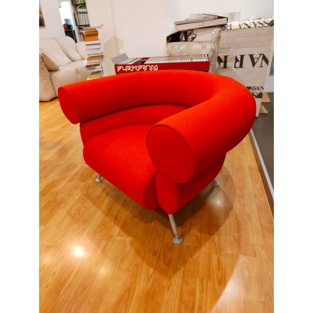 Textile Armchair by Afra & Tobia Scarpa for Meritalia, 1998 For Sale - Image 7 of 8