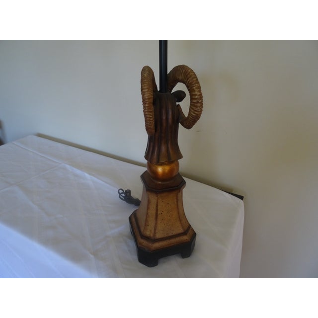Mid 20th Century Maitland Smith Style Ramshead Lamp For Sale - Image 5 of 5