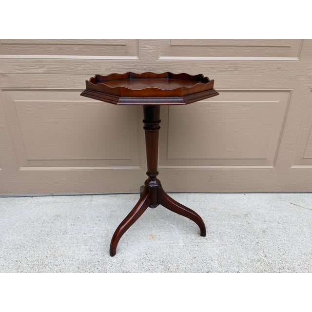 Mid-20th Century Mahogany Octagonal Drinks Table With Parquetry Top For Sale - Image 12 of 12