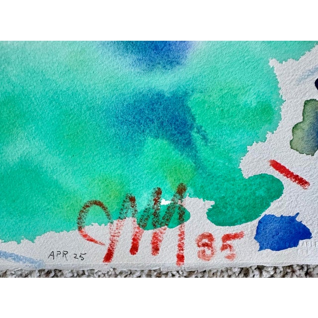 Mid-Century Modern Important Museum Abstract Expressionist Watercolor #4 James McCray, Dated ‘85, Signed, 22.25” X 31” For Sale - Image 3 of 10