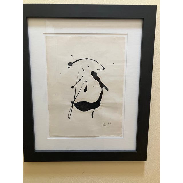 Attributed to Robert Motherwell. I cannot definitively say this is by Robert Motherwell as I bought it out of an estate....