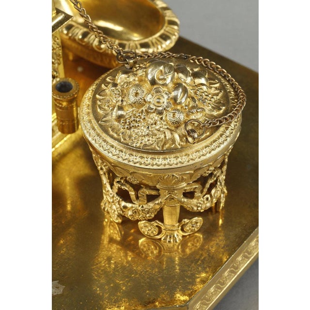 Empire Period Gilt Bronze Obelisk Inkwell, 1810 For Sale - Image 15 of 18