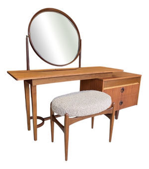 Mid-Century Dressing Table and Stool from Elliots of Newbury, Set of 2