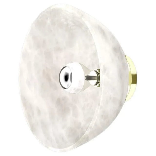 Apollo Shiny Gold Metal Wall Lamp by Alabastro Italiano For Sale - Image 6 of 6